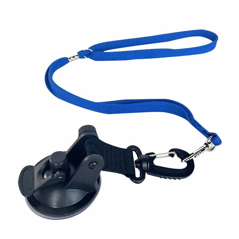 Pet bathing restraint system with suction cups and handcuffs for secure bath time control