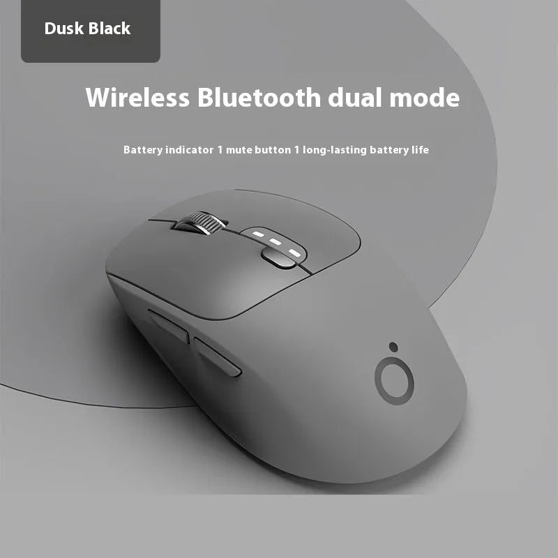 Mute wireless computer mouse in matcha green colour showing compact 110mm size with five buttons