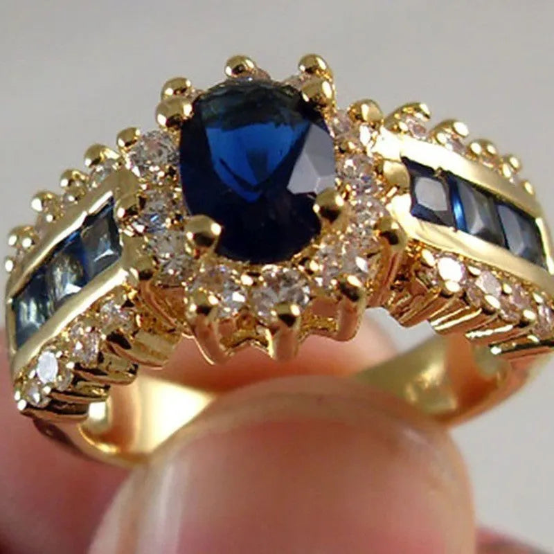 Personalised zinc alloy ring with diamond treatment in three colour variations for men and women