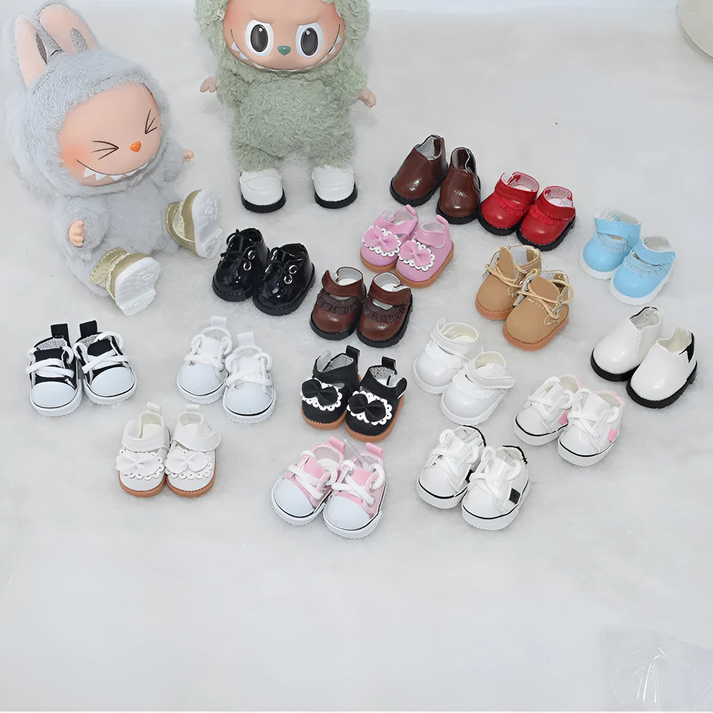 17cm doll replacement shoes in multiple colours and styles including boots and high heels