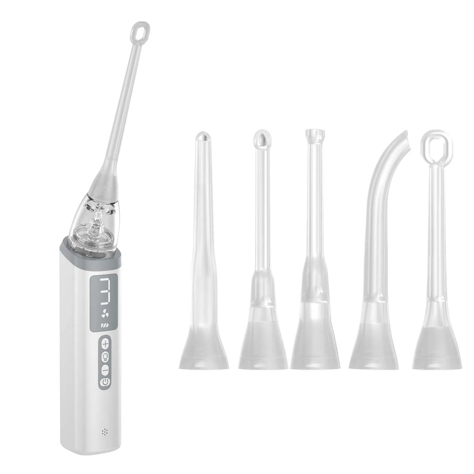Tonsil stone removal tool with telescopic handle and two stainless steel ends for extraction and plaque scraping