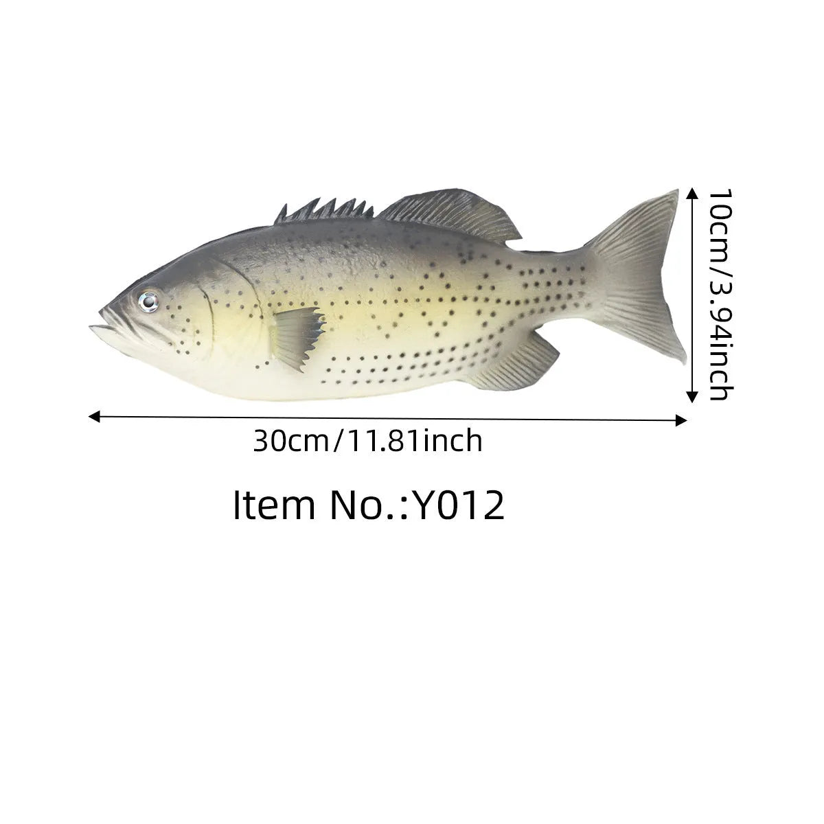 Set of three PU simulated fish ornaments: yellow-fin tuna, flower fish, small tuna, yellow croaker.