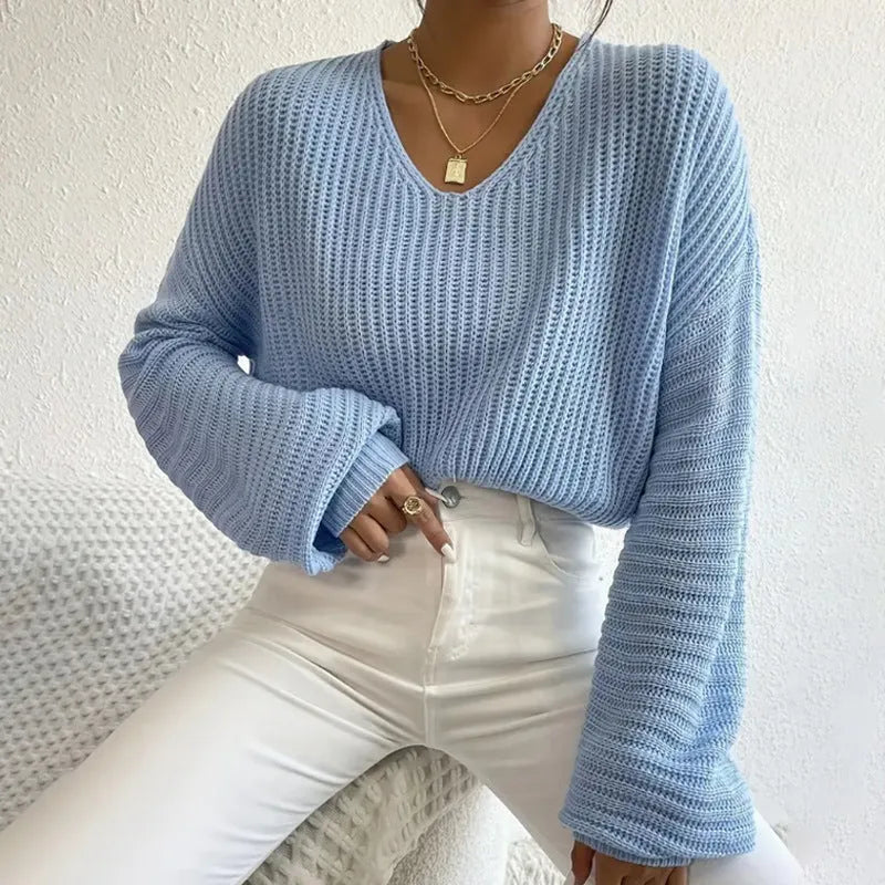 Women's solid color long sleeve pullover top in casual regular fit made of polyester available in multiple colors