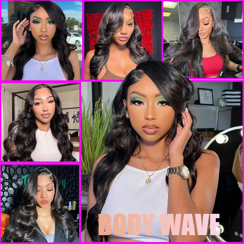 Black medium length curly synthetic wig on a stand, showing full head of loose curls.
