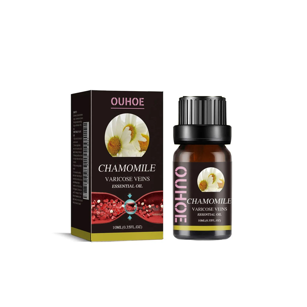 10ml chamomile essential oil bottle for leg massage and skin care