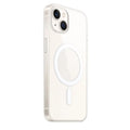 Transparent magnetic back cover case for iPhone showing clear PC material and magnetic functionality