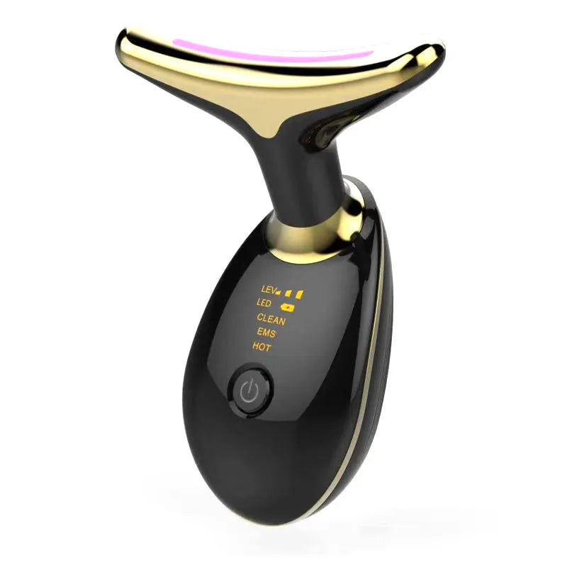 EMS thermal neck lifting massager with microcurrent wrinkle remover and LED lights