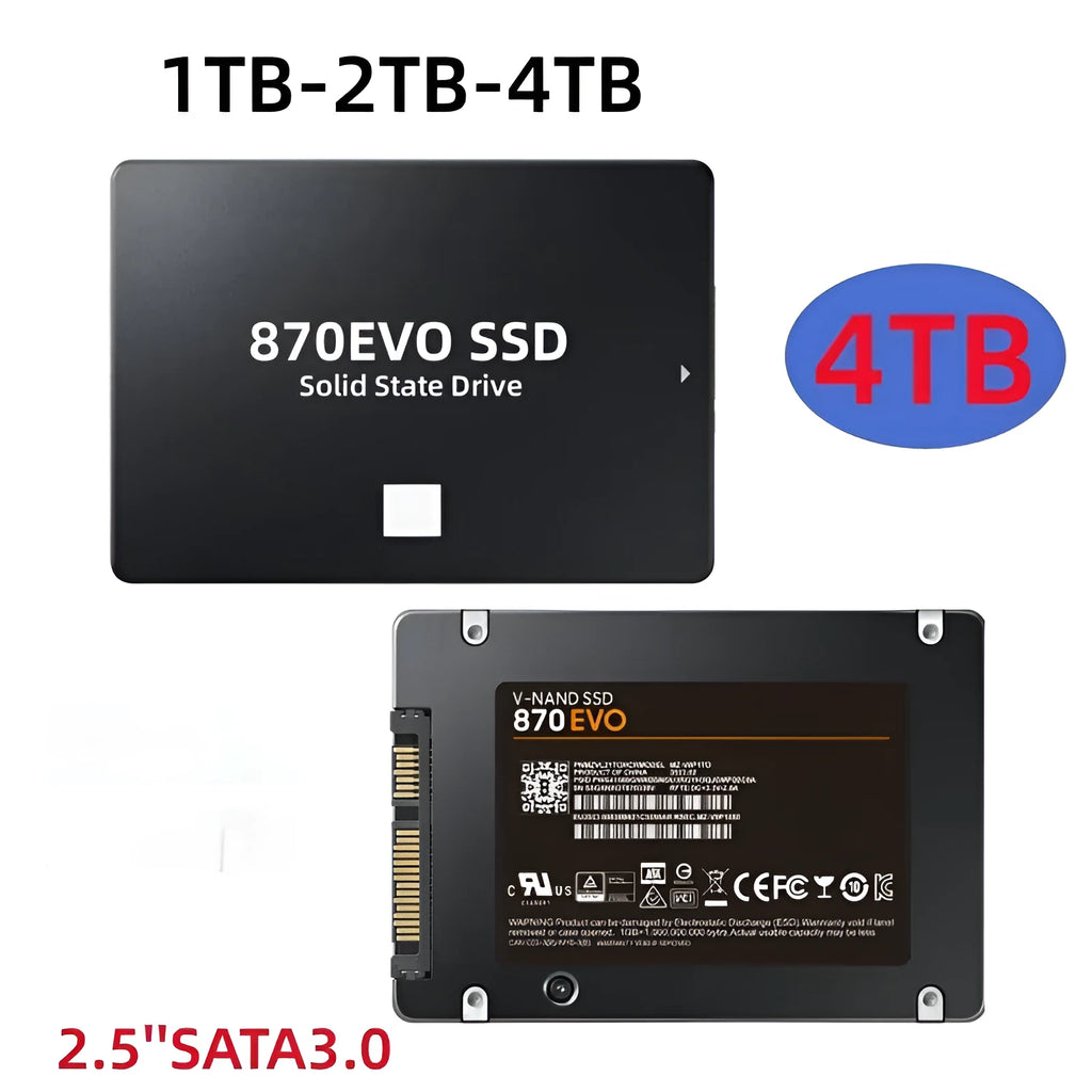 Samsung 870EVO 2.5-inch SATA internal solid state drive for PC and laptop storage upgrade.