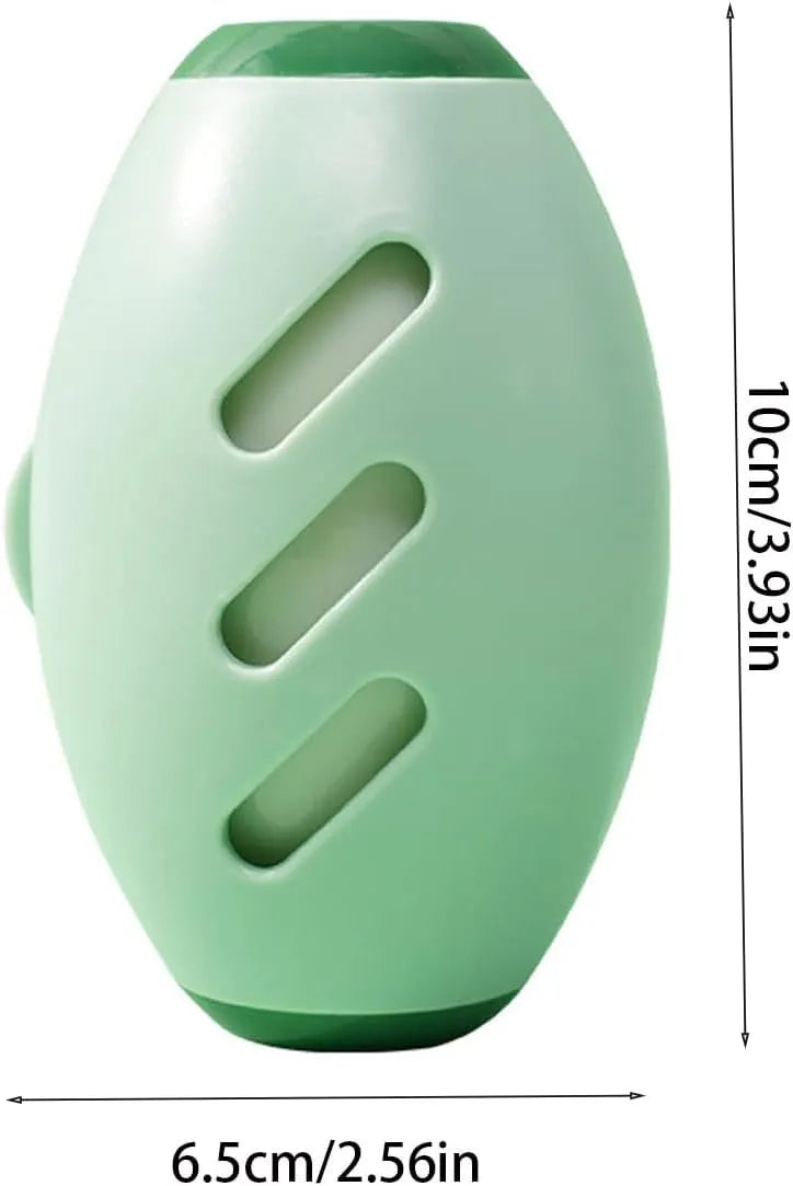 Green and white washable reusable gel lint roller ball for pet hair removal from fabrics