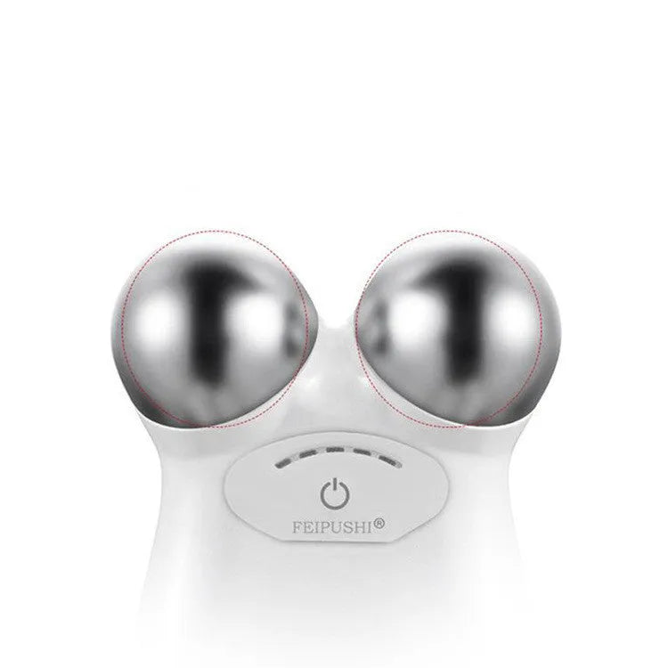 Pink micro current facial lifting device measuring 106mm with polymer battery for skin firming treatments