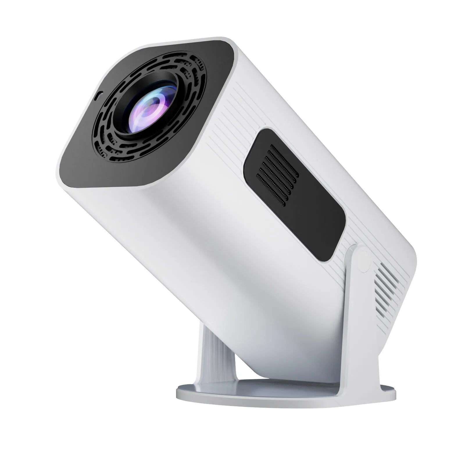 P330 black and white portable mini projector with remote control on a table