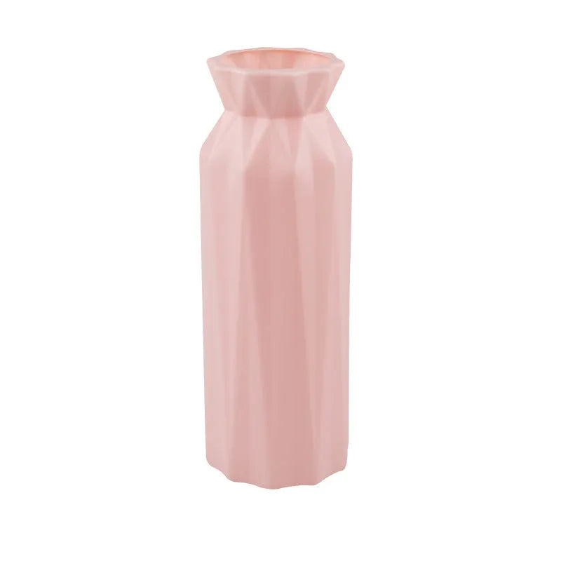 Drop-resistant melamine vase in grey, green, pink, or white with 7.2 cm base diameter