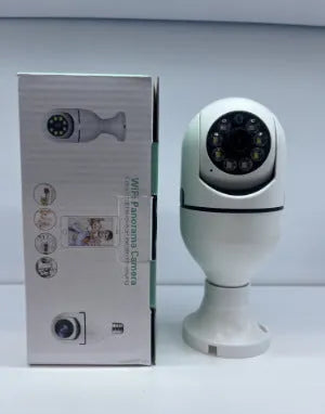 Wireless wifi bulb security camera with compact 5cm design for indoor outdoor monitoring