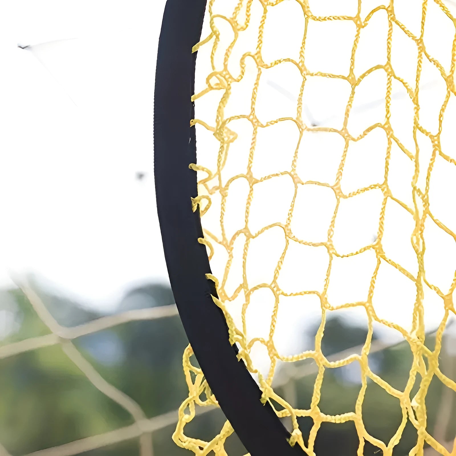 Portable soccer training goal with net measuring 183cm wide by 91cm tall