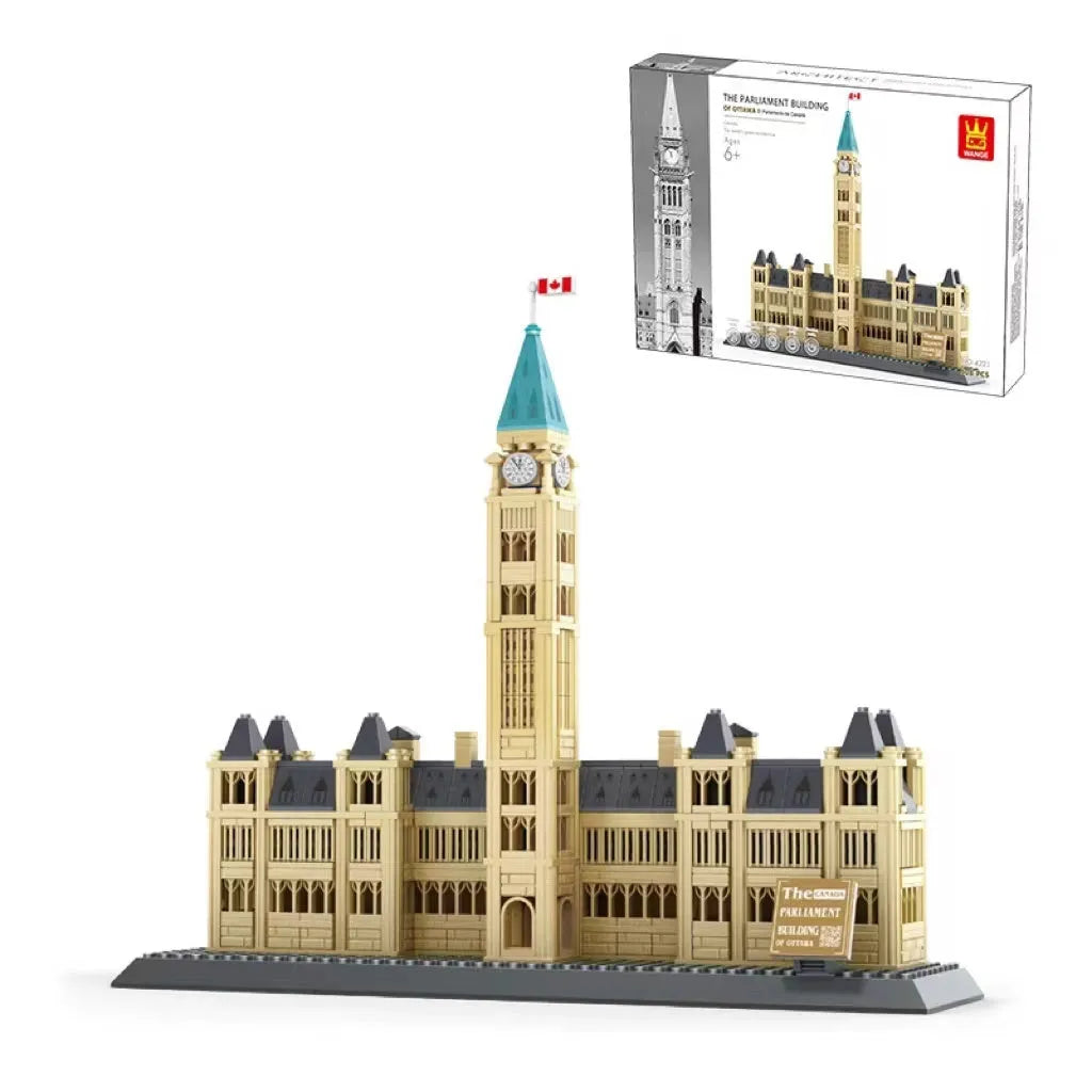 Wange ABS plastic small particle building blocks set with international architecture models