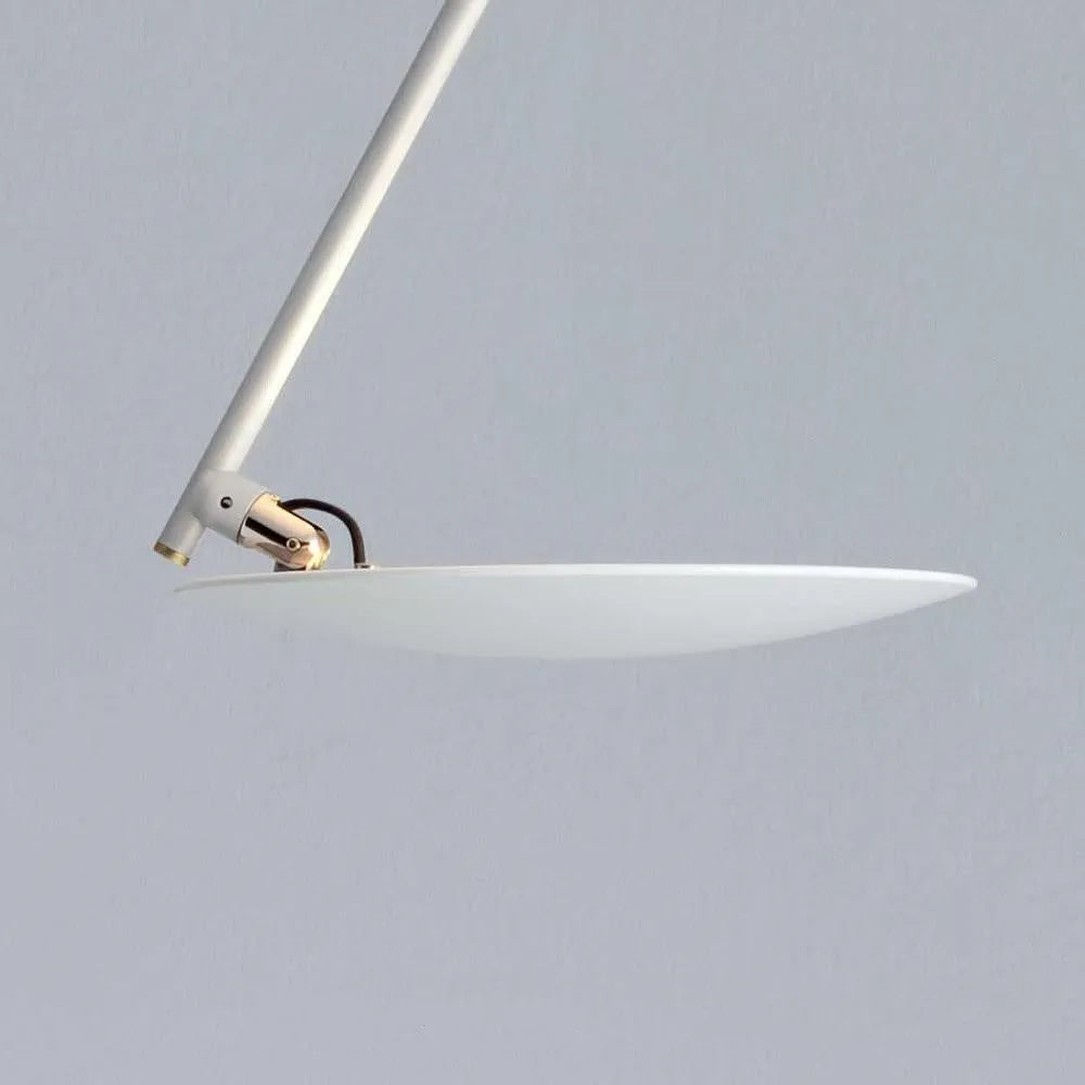 Creative iron ceiling lamp with 50cm diameter in white or white gold colour with LED warm light