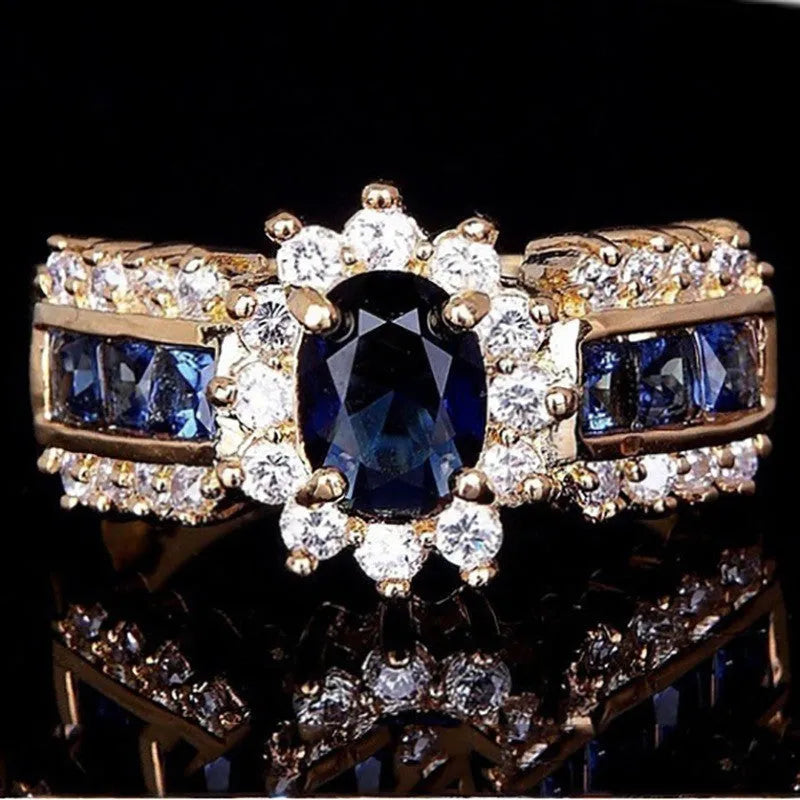 Personalised zinc alloy ring with diamond treatment in three colour variations for men and women