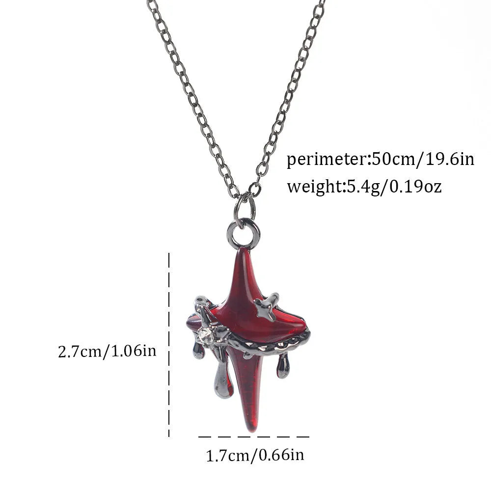 Halloween necklace with a detailed bat pendant on a zinc alloy chain, showing electroplated finish.