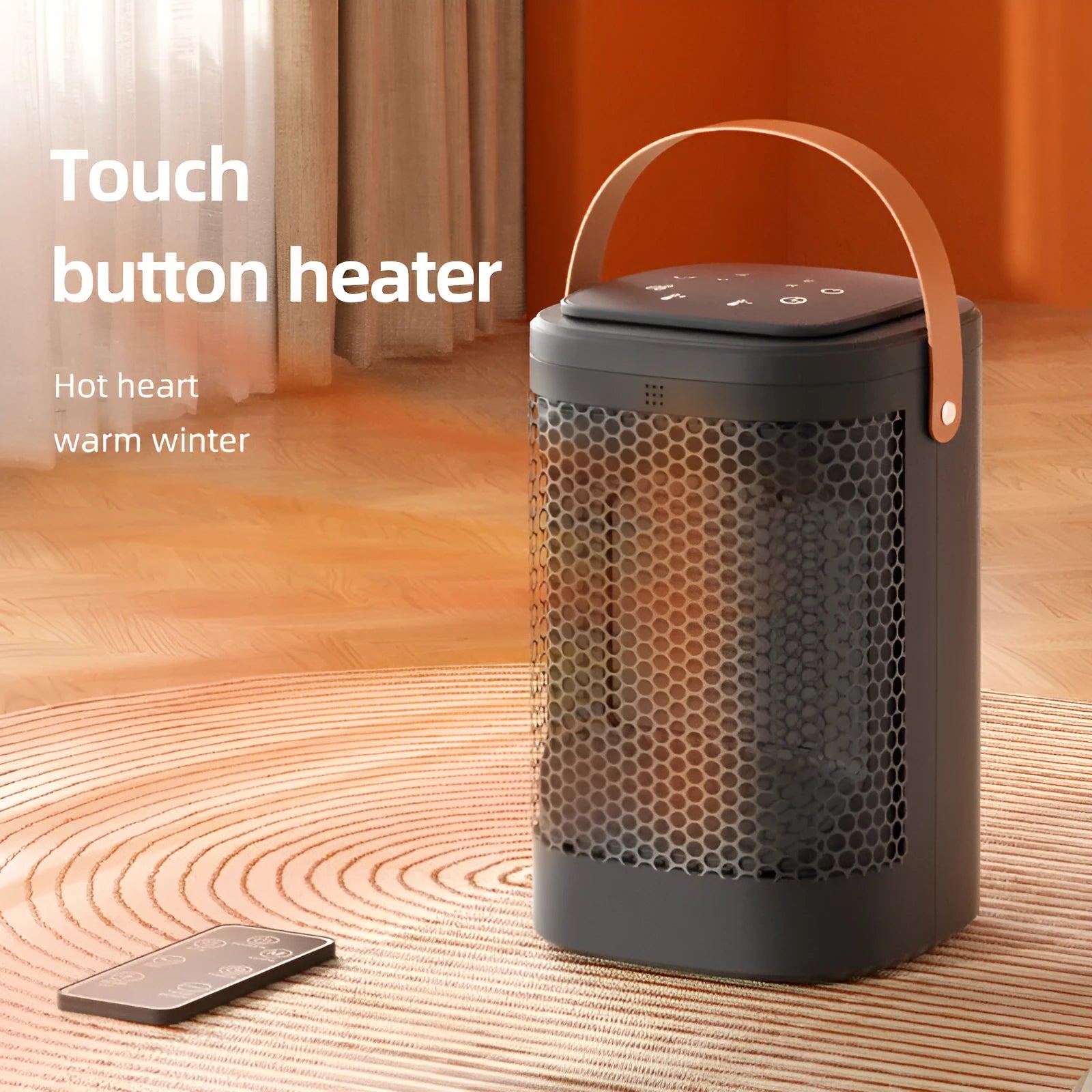 Touch screen PTC heater radiator in 618 electronic model colour with remote control