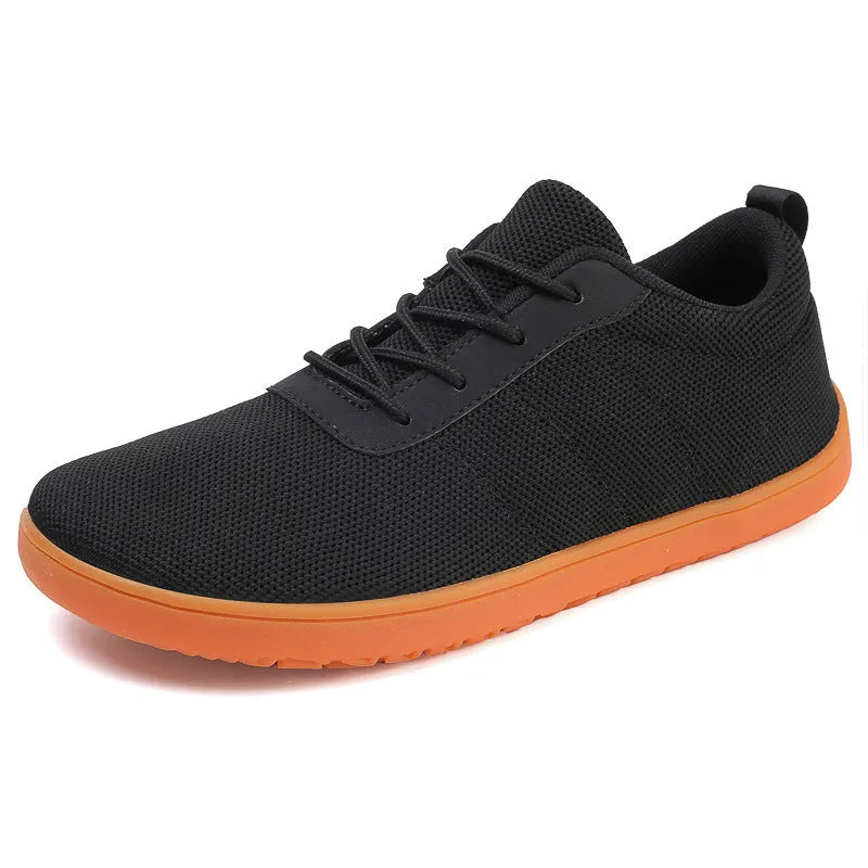 Men's casual walking shoes with Flyknit upper and rubber sole in multiple colour options