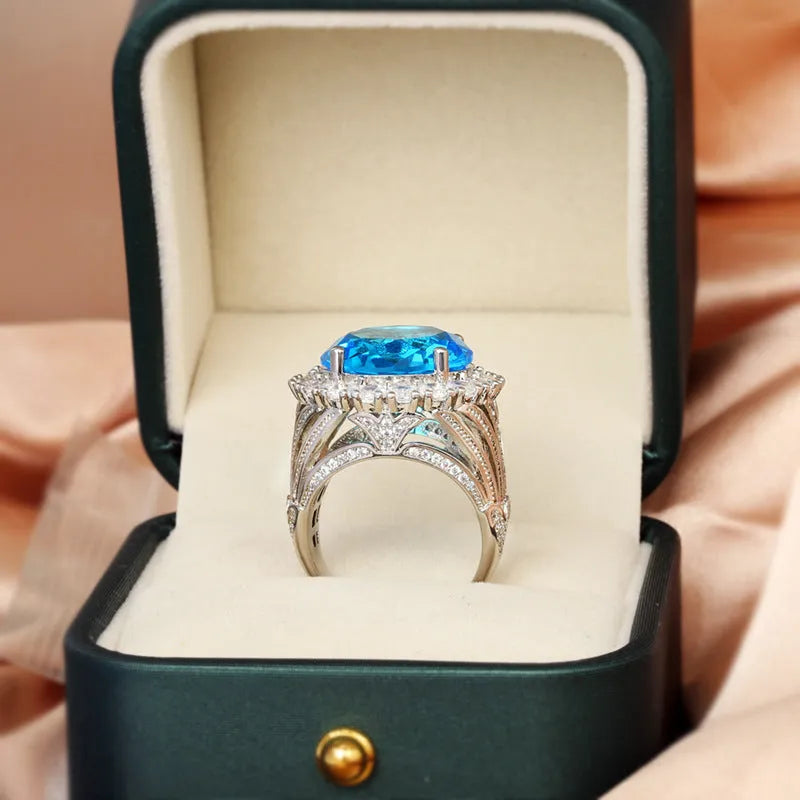 Retro hollow women's ring in brass white steel, Italian court style, colour KYRA0406.