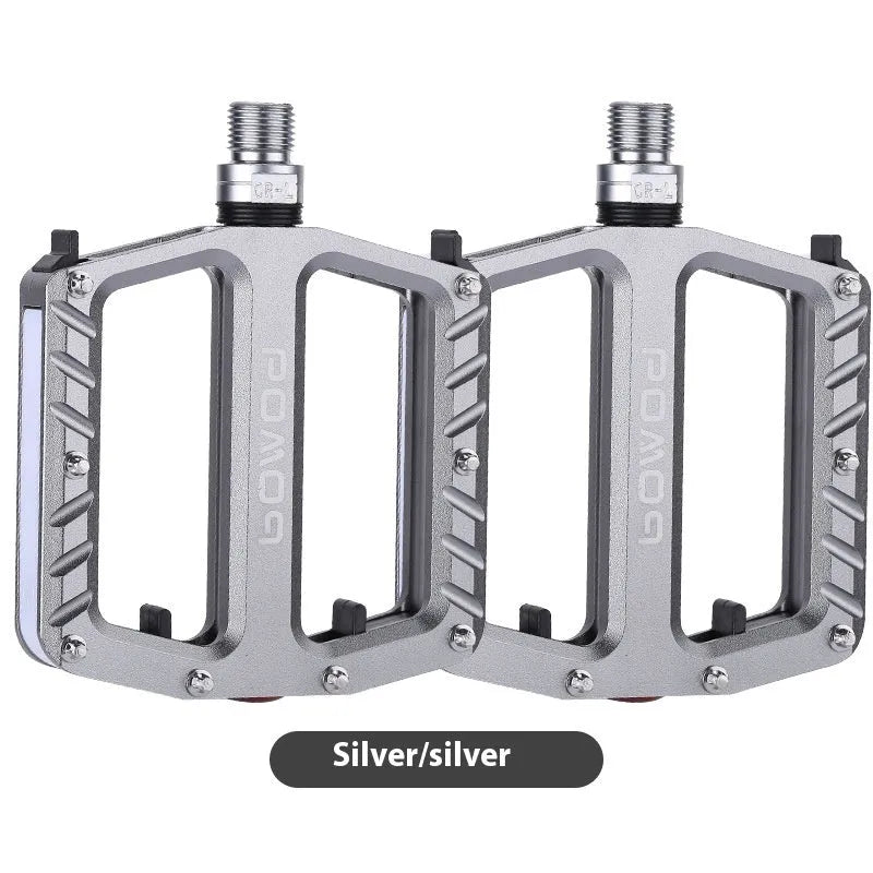 Aluminium alloy bicycle pedals with 710 LED lights in multiple colour options