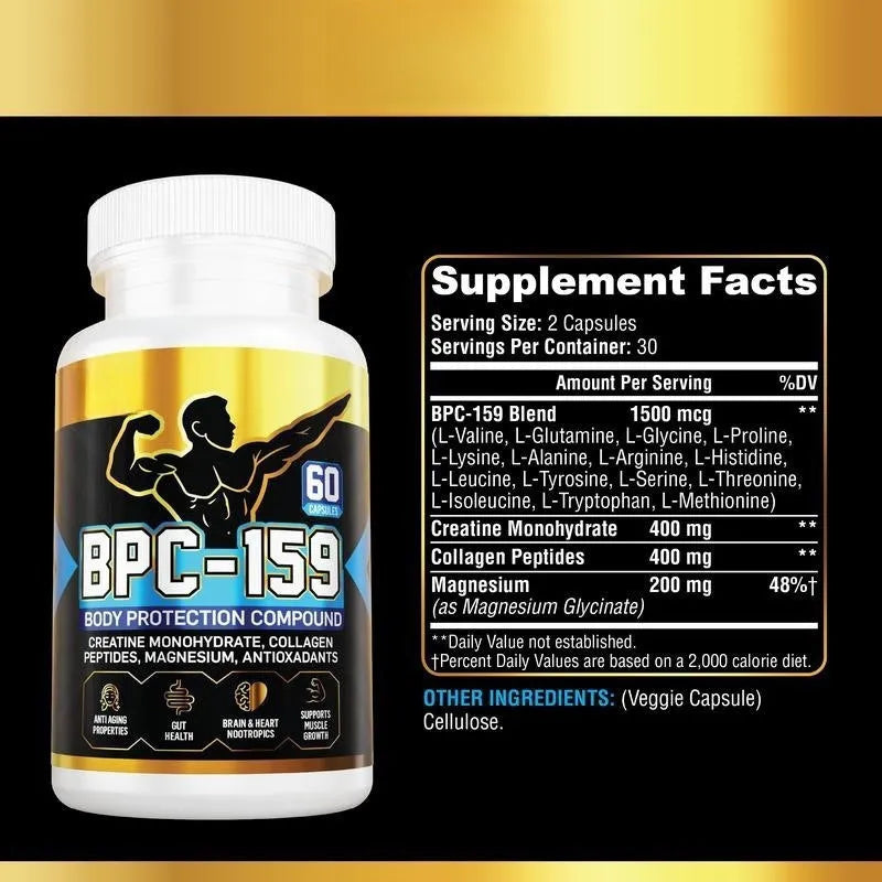 Bottle of dietary supplement capsules for general wellness support