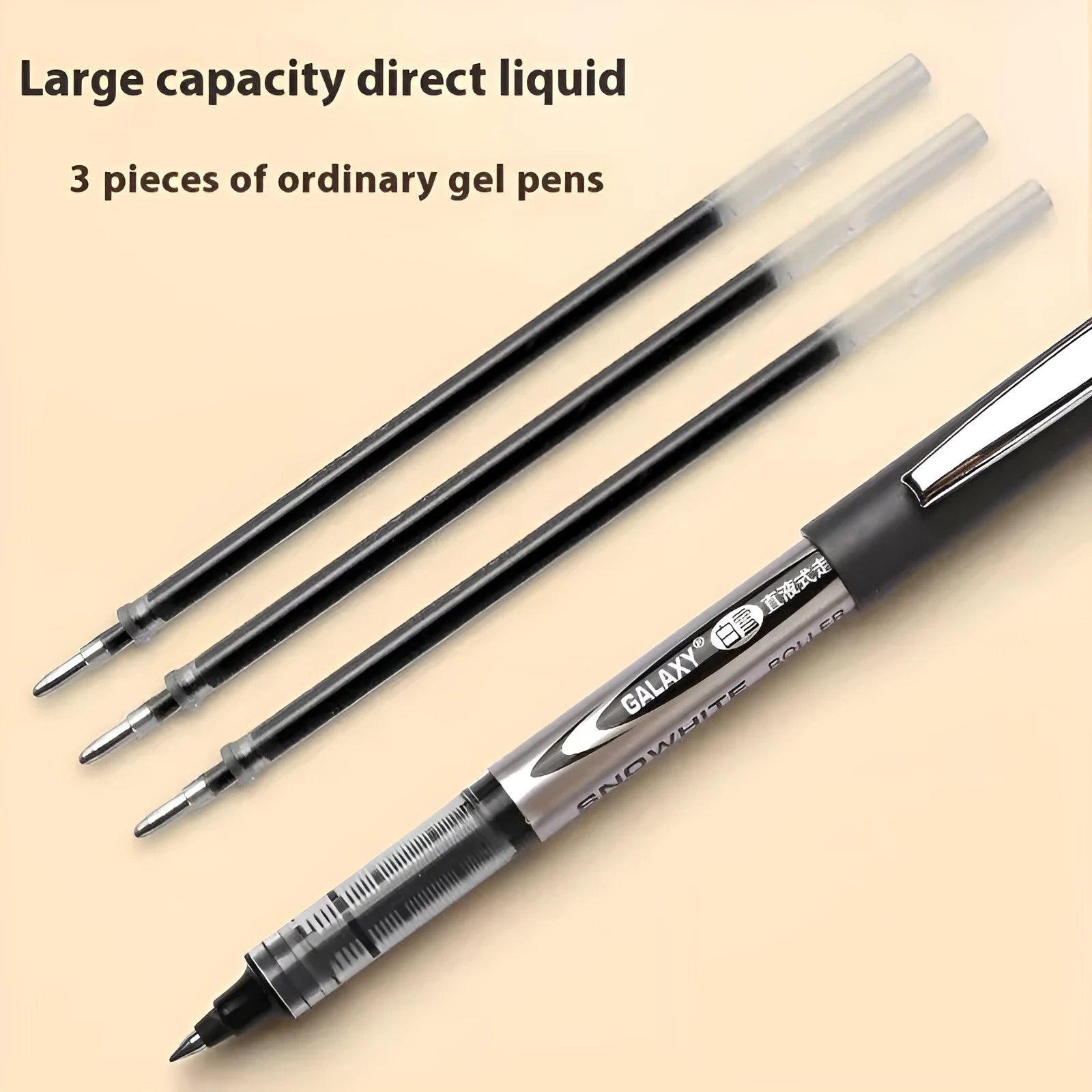 Simple Series water-based signature pens with 0.5mm fine tip, pack of 12.
