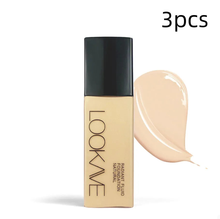LOOKAVE Matte Liquid Foundation bottle with waterproof brightening formula in 21c size