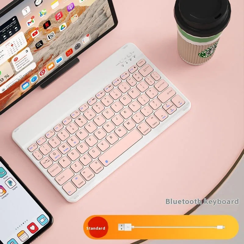 Bluetooth wireless keyboard with rechargeable battery in multiple colour options