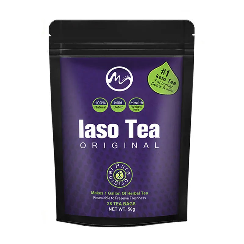 Single bag of instant slimming tea with sugar-free label and cold soaking preparation method