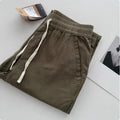 Men's loose straight casual trousers with drawstring waist in multiple colour options