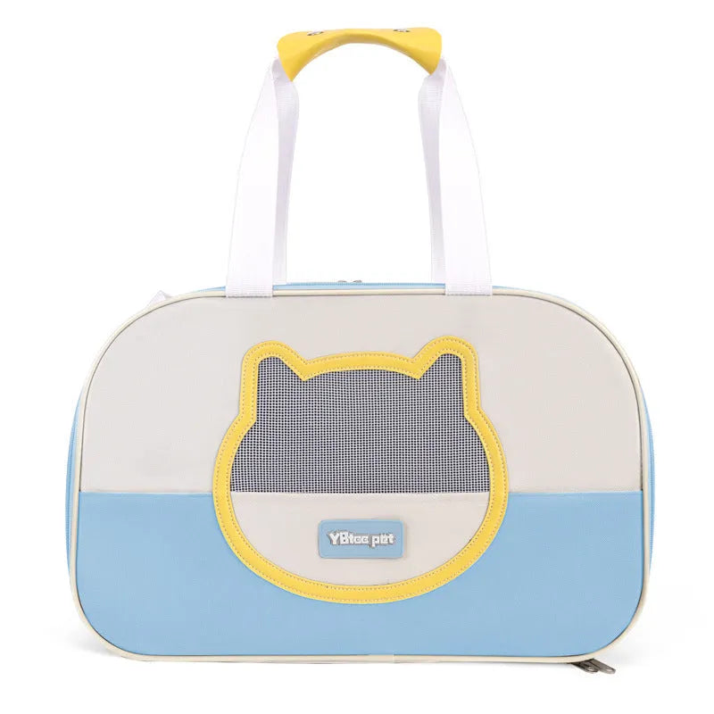 Foldable cat backpack carrier in Oxford cloth with breathable design and 15 Jin capacity
