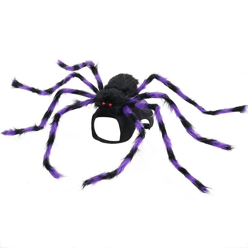 Halloween big spider pet costume for dogs and cats in polyester fabric