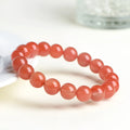 Natural South red cherry red agate bracelet showing scattered beads design