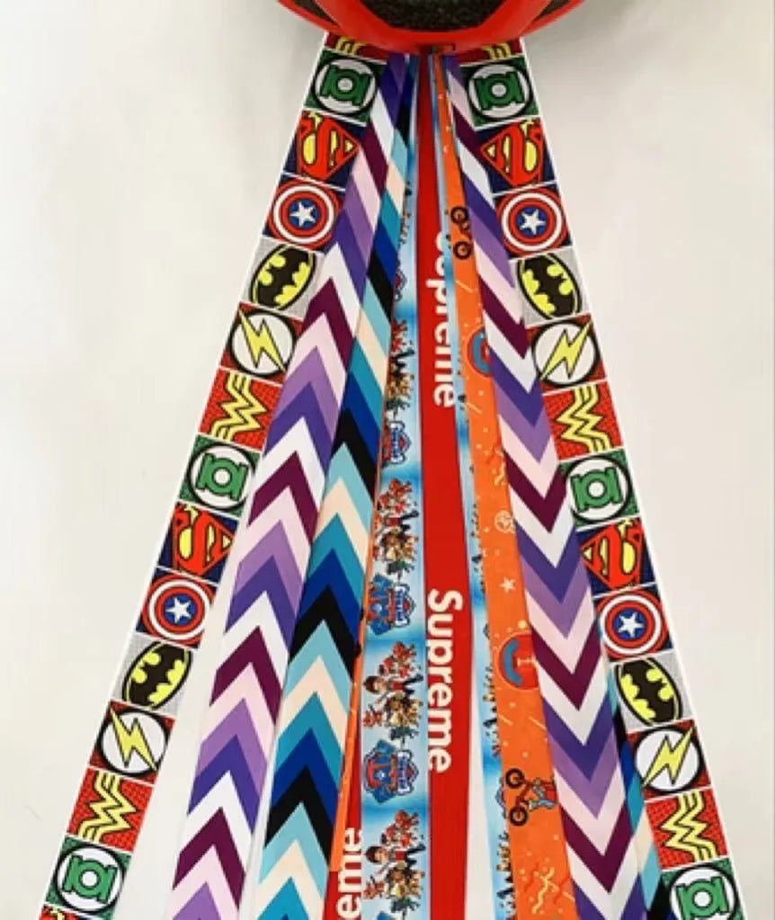 Children's helmet decorative streamer in multiple colour options for roller skating and balancing car safety gear