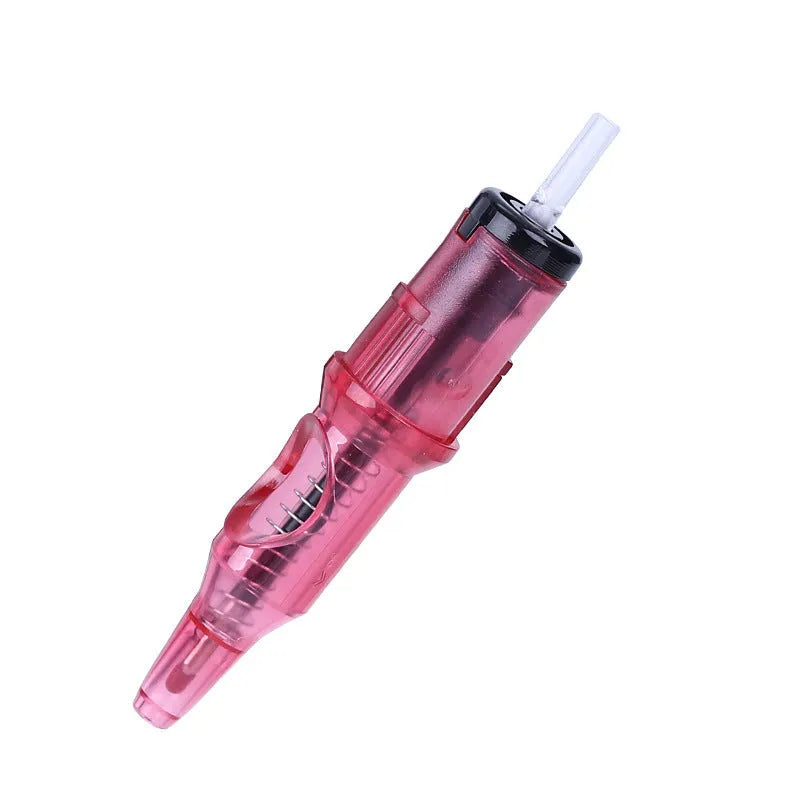 Tattoo integrated needle drawing tool with ballpoint pen attachment in black colour option