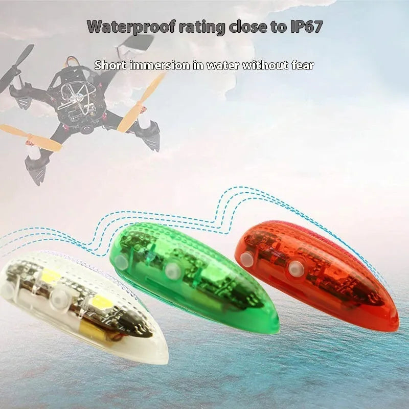 V3 wireless charging waterproof navigation lights for car and aircraft models with adhesive pads