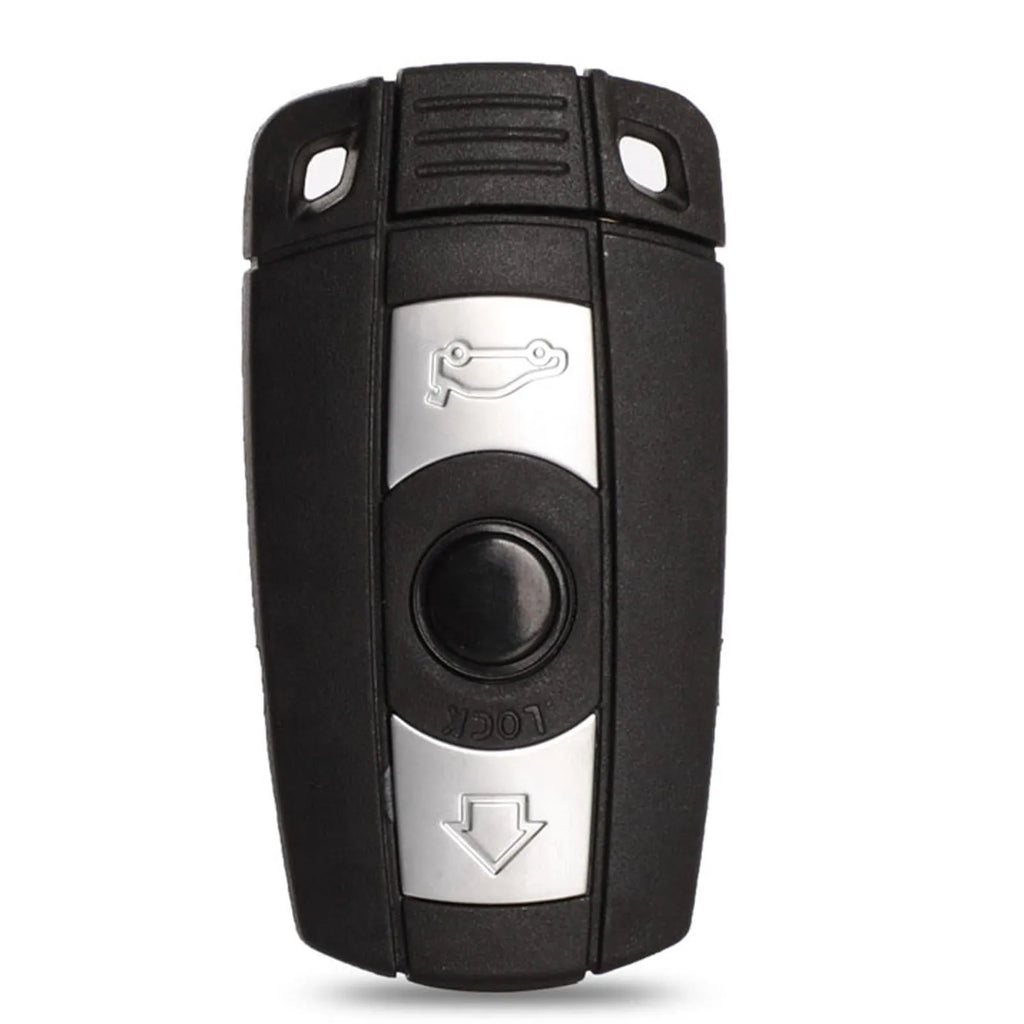 BMW CAS3 semi-intelligent remote car key fob with three metal keys and HU92 model label