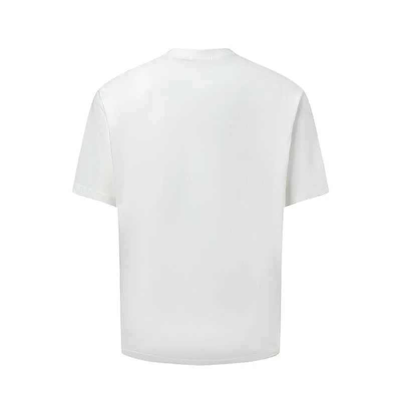 Men's American Retro style t-shirt with printed letter design in blue colour