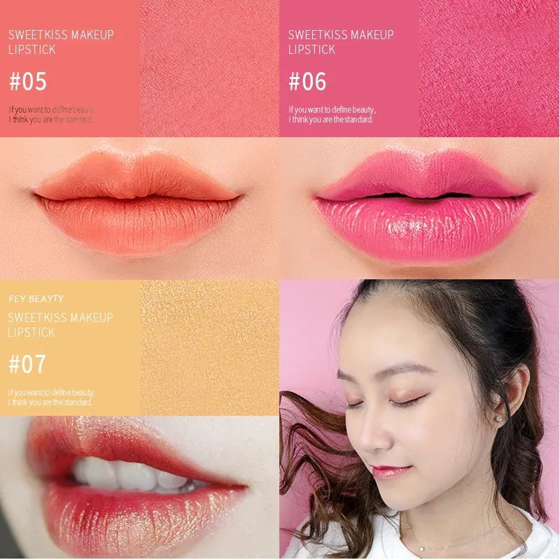 Fey Beauty moisturising lipstick tube in cameo brown nude colour 3.8g