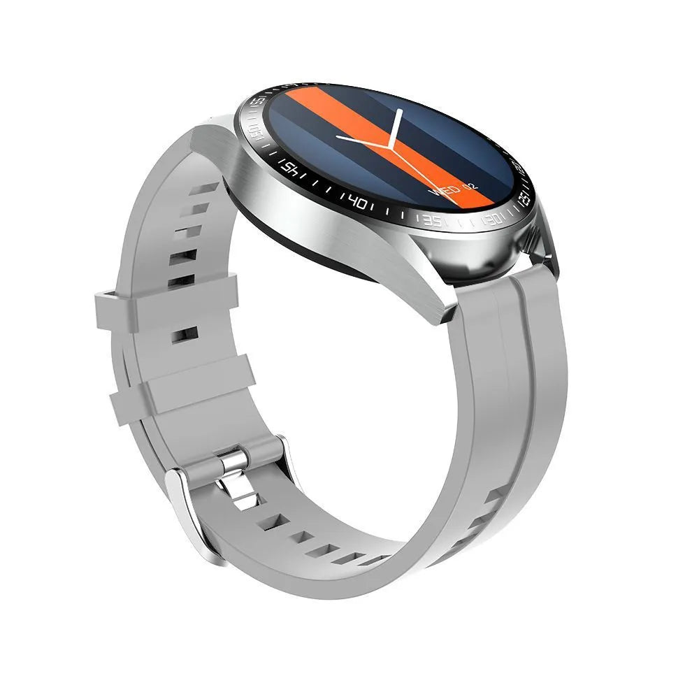 Black GS3 Max smartwatch with a 1.35-inch touchscreen on a silicone wristband, showing a health stats display.