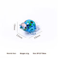 Geometric glass turtle desk ornament in modern design with six colour options