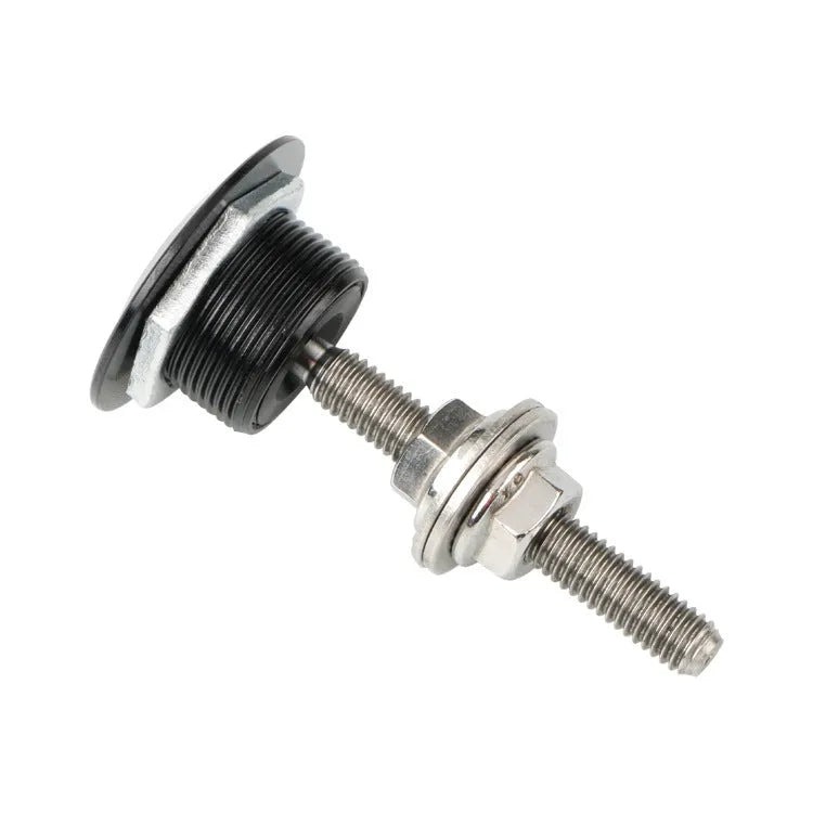 30mm diameter aluminium car cover lock in five colour options: silver, black, gold, blue, and red.