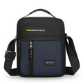 Men's casual nylon messenger crossbody bag in black, blue, gray, or green colours