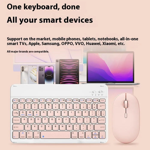 Bluetooth wireless keyboard with rechargeable battery in multiple colour options