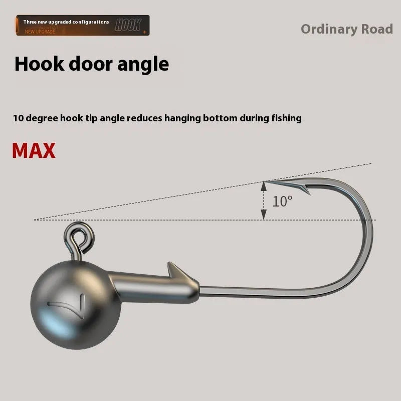 Fishing jig hooks 50 pieces pack with lead heads and reinforced construction