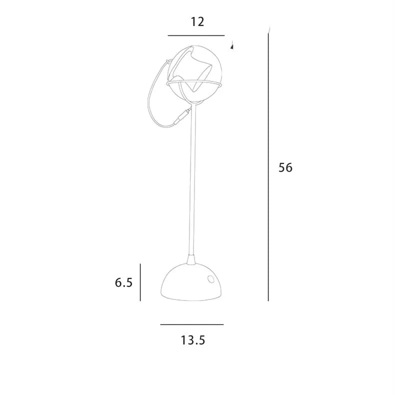 Creative glass lampshade desk lamp with dimmable LED light and touch switch