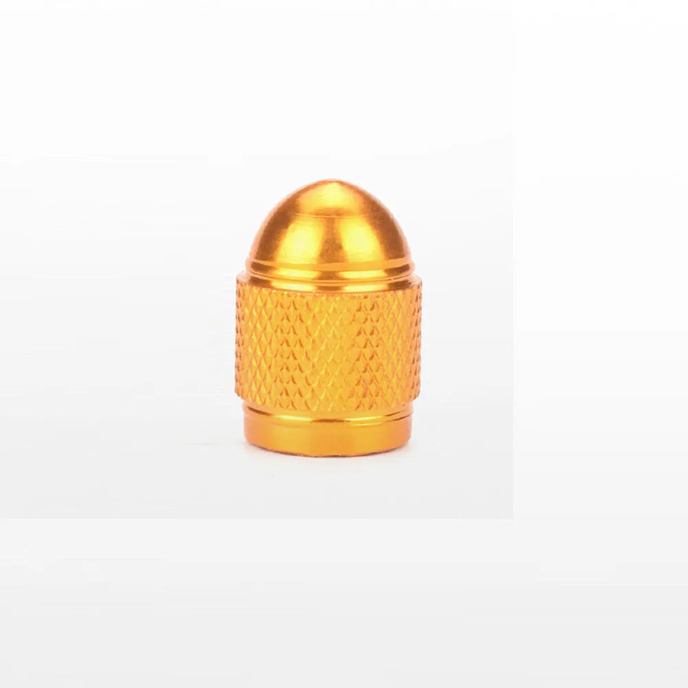 Aluminium mountain bike tyre valve cap in choice of five colours.