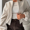 Women's off-shoulder coat with lantern sleeves in polyester fabric casual loose fit design